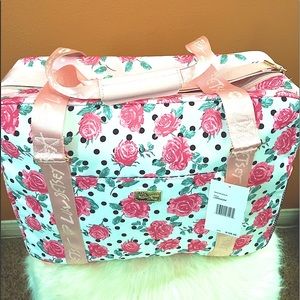 New Betsey Johnson Polka Dot Roses Weekender